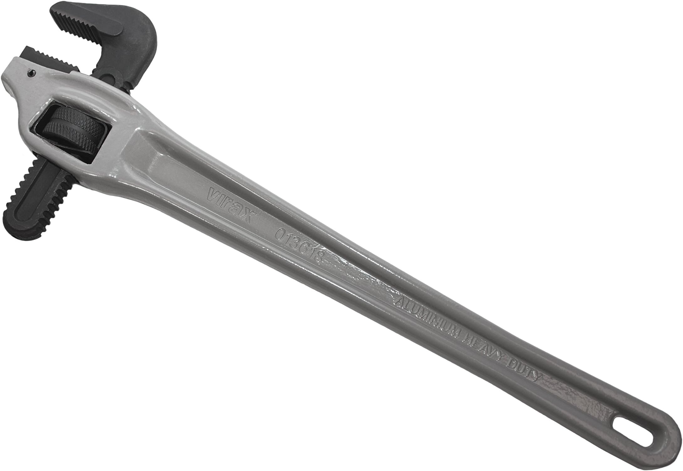 Virax 18" Offset Pipe Wrench, 2" Capacity, Gray/Black, VX013618