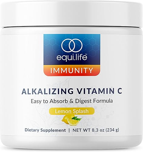 EquiLife - Vitamina C alcalinizante, suplemento diario de apoyo inmunológico en polvo, rico en calcio, magnesio y potasio, puede ayudar a aumentar