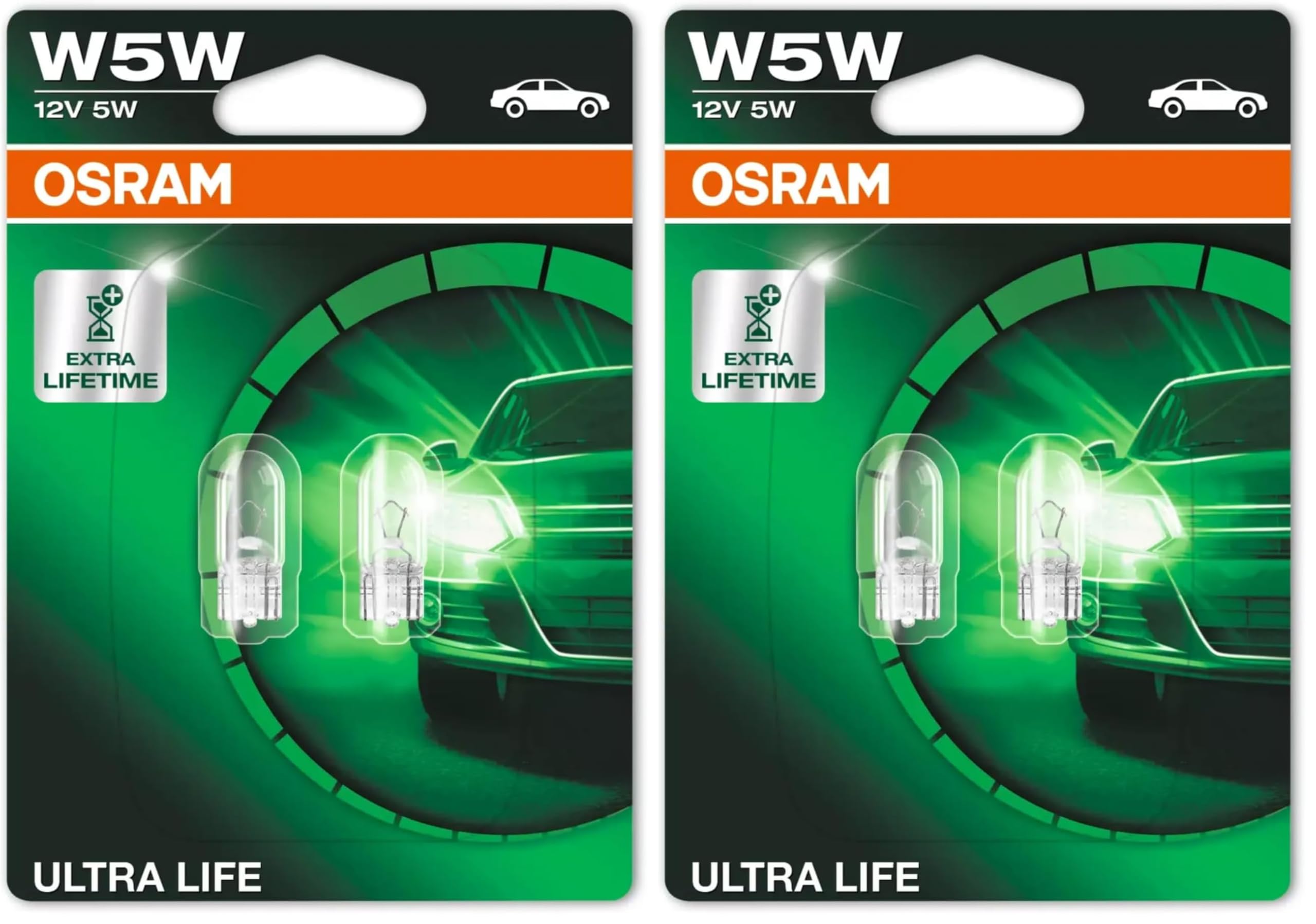 Osram ULTRA LIFE, W5W, Double Blister (2 lamps) (Packung mit 2)