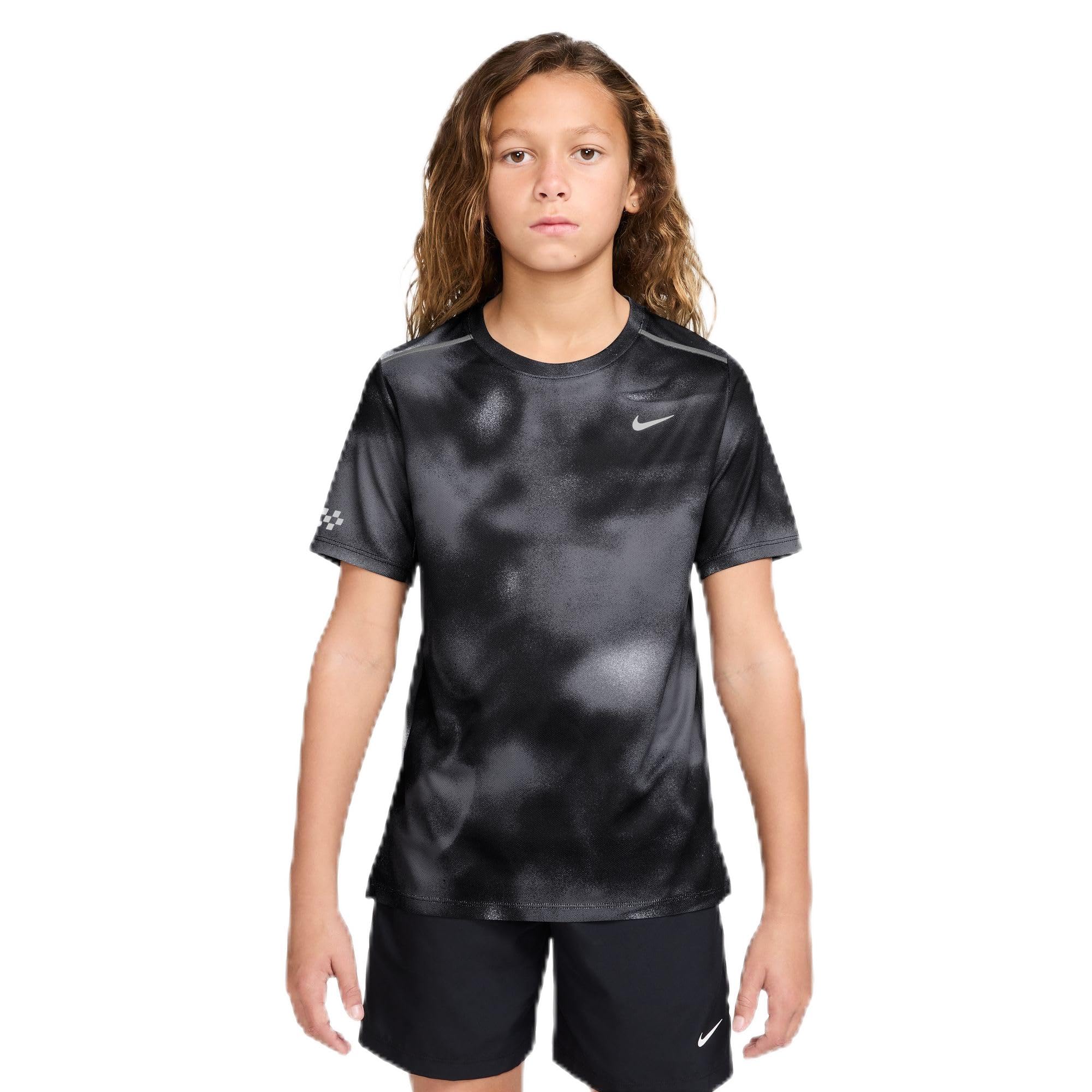 Nike Unisex Kids Miler Top Novelty Dri Fit Short Sleeve T-Shirt-picture-22