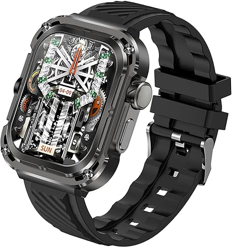 Reloj inteligente Z85 Max, reloj inteligente Z85 Max, impermeable IP68, llamada Bluetooth, rastreador de salud (negro)