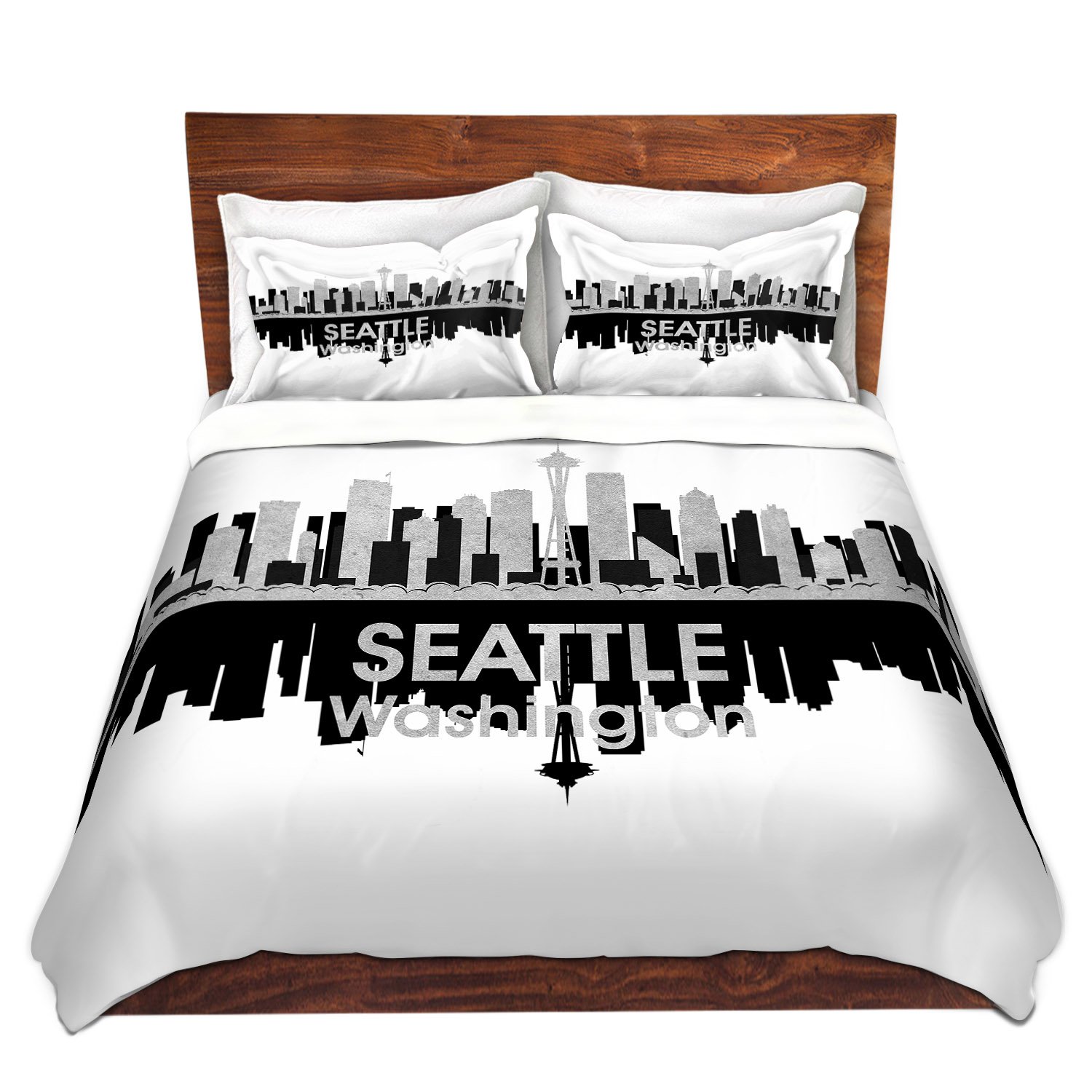Dia Noche DVTW-AngelinaVickCityIVSeattleWA6 Duvet Cover Brushed Twill, Twin Sham Set