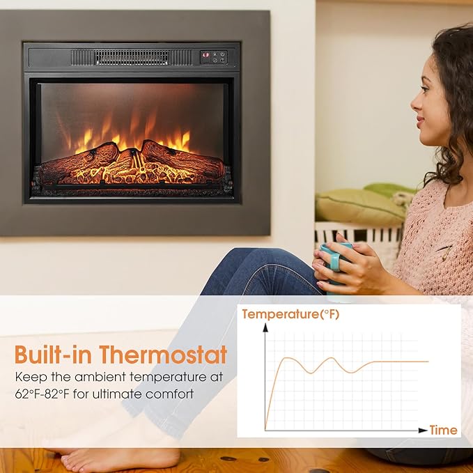Chimenea eléctrica GOFLAME 23 pulgadas 1400W con control remoto miniatura 7