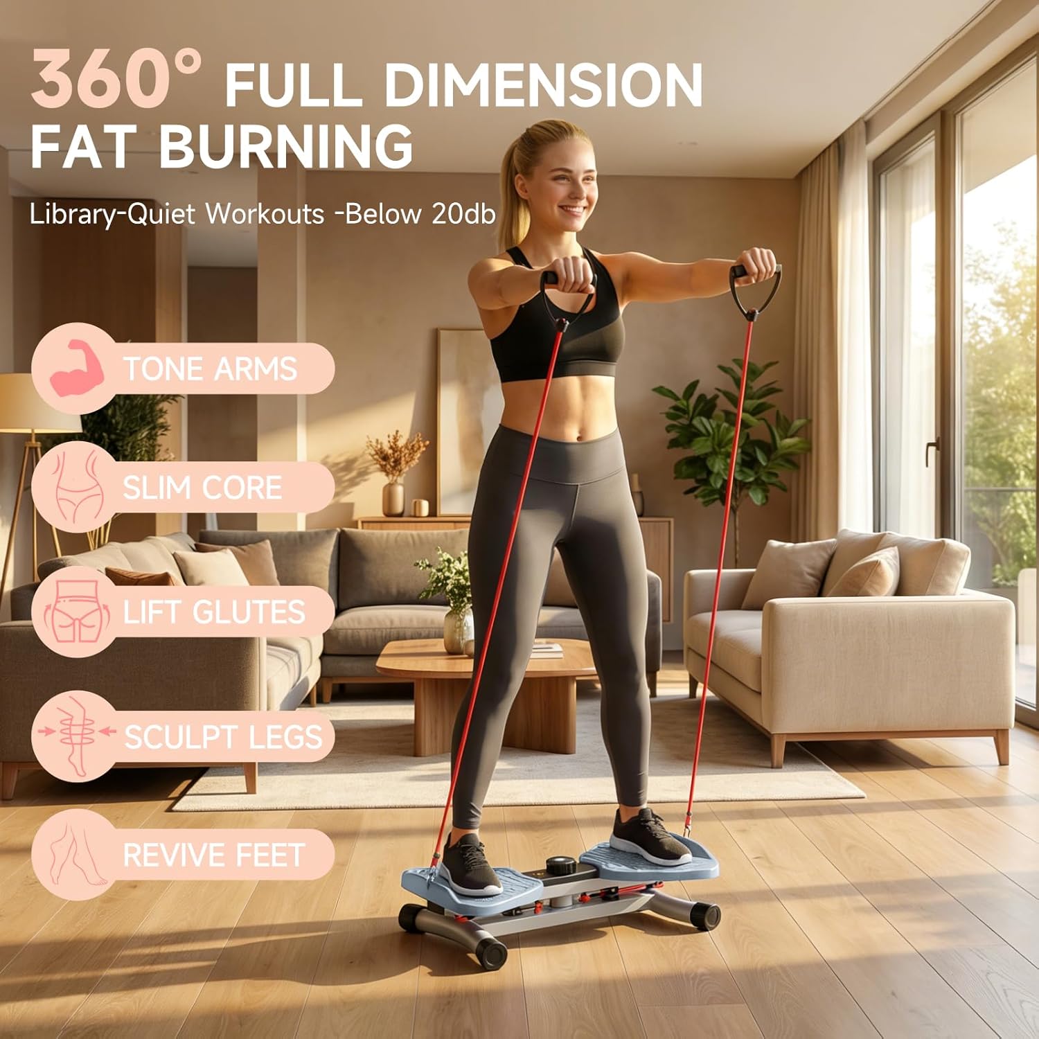 Waist Twister Machine Exercise, Waist Twister with Counting Display, Twister AB Board Machine for woman and man.Core Trainer for Women Belly Fat Loss, Home Gym Workout Equipment, Noiseless, 400 lbs Capacity