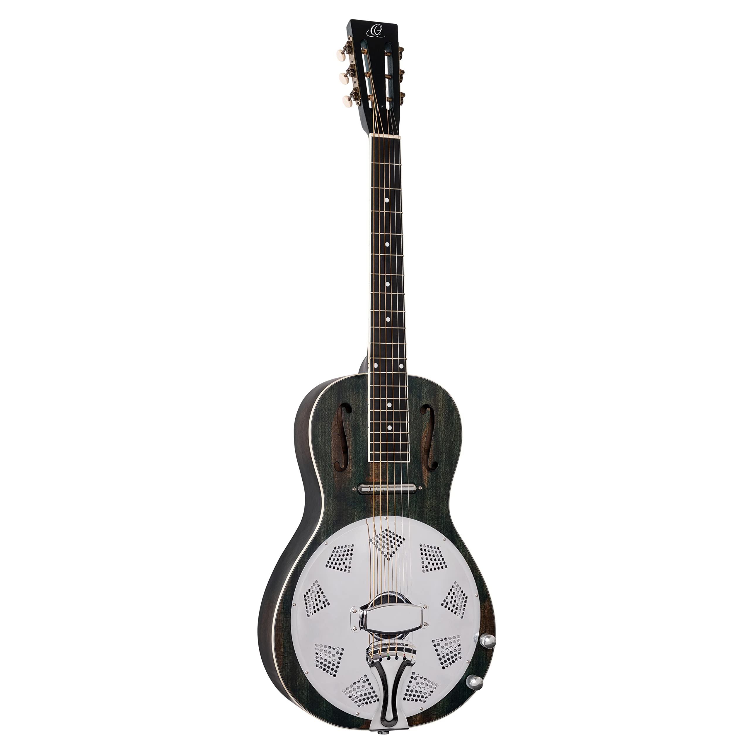Ortega Guitars Guitare Résonateur Électro-Acoustique – Micro Lipstick – Americana Series – Acajou, Multicolore (RRG30E-DD)