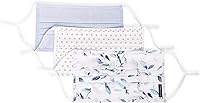 Vista 8 de Perry Ellis - Cubrebocas estándar de tela plisada, reutilizables (paquete de 3, estampados y colores surtidos)