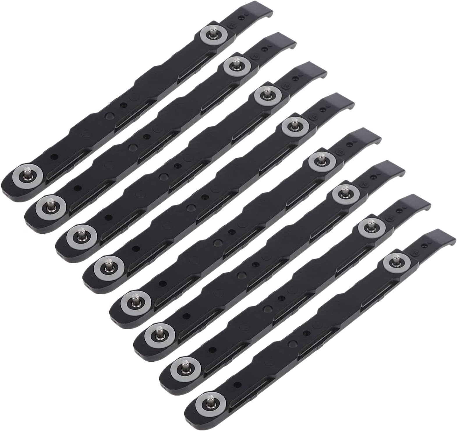 8 Pack Chassis Hard Drive Mounting Plastic Rails Chassis Hard Drive Rails Durable Anti-Scratch HDD Mount Rails for Desktop Computer Cases, Black