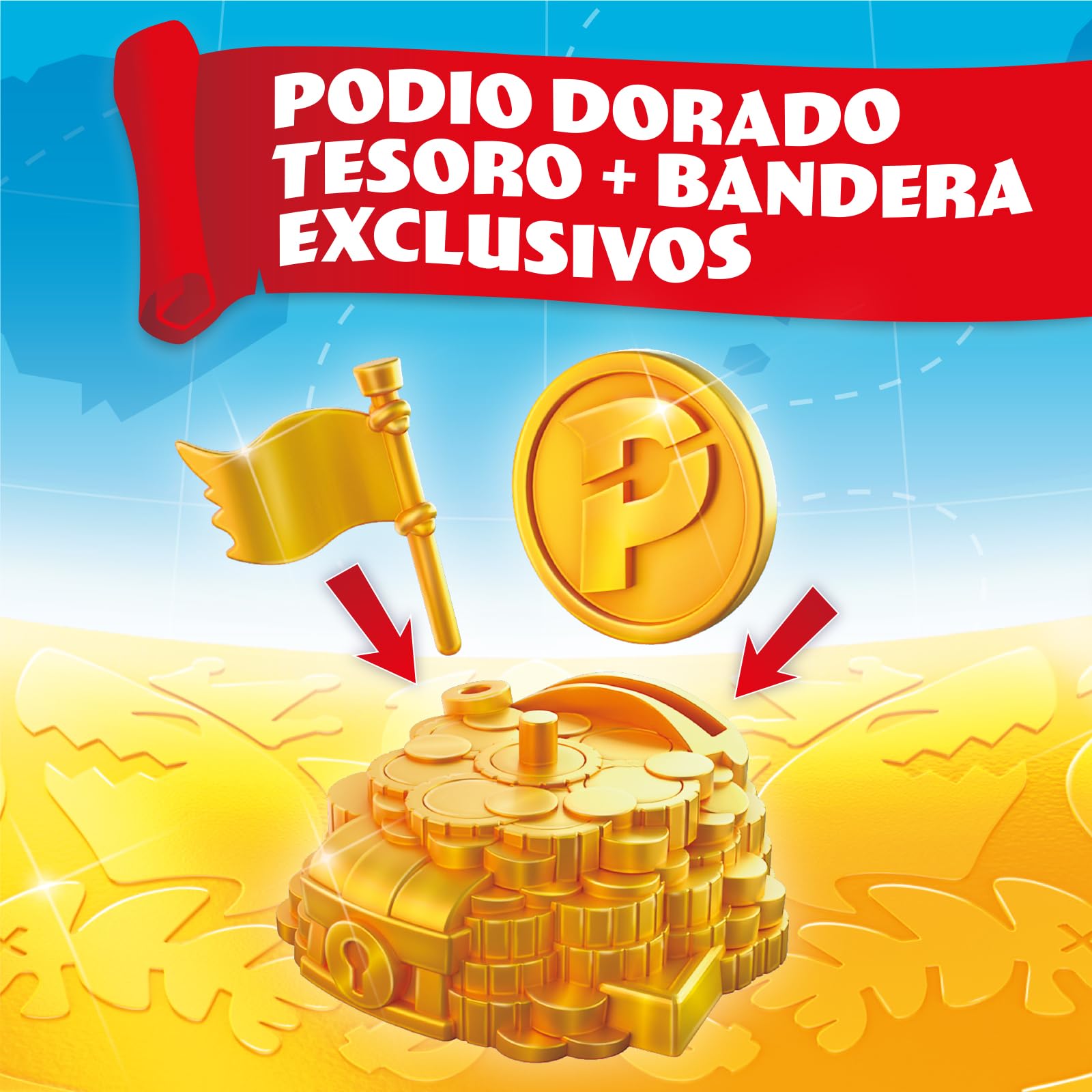 PIRATIX Golden Treasure Series - Confezione da 4 pezzi con 4 Piratix (1 sorpresa) e 4 accessori. Confezione da 2 su 4