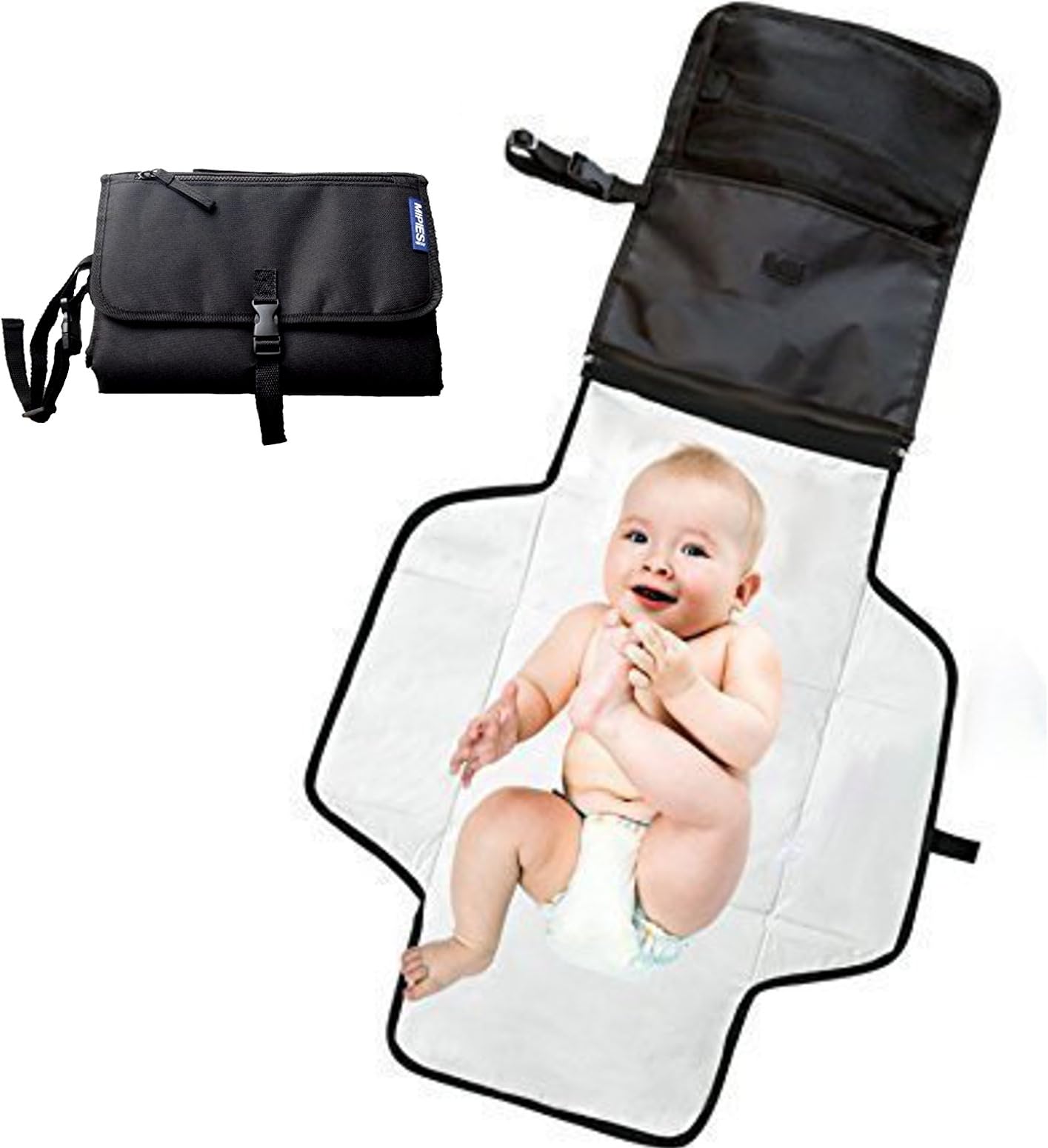 Portable changing mat ● Baby changing bag with Storage Pockets For easy diaper changes on the go ❤ Best Travel Baby Diaper Changing pad Kit ❤ Waterproof Diaper Changing Station Kit to Keep Baby Clean and Safe