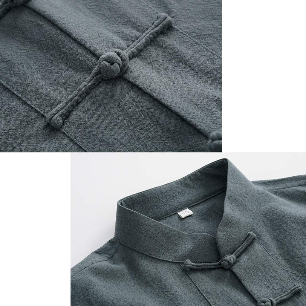 Tenue traditionnelle à manches longues pour homme, uniforme de Kung Fu, chemise en coton et lin, vêtements de Tai Chi à manches longues, vêtements d'arts martiaux chinois, uniforme de méditation zen