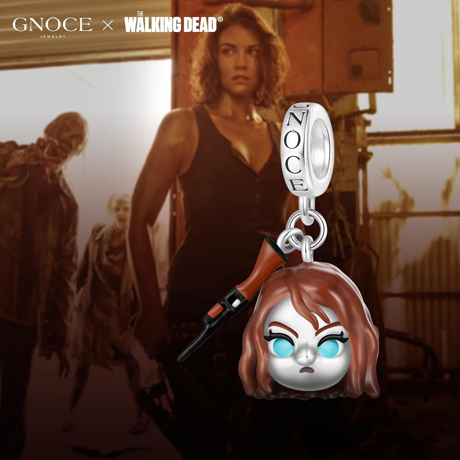 GNOCE Walking Dead Maggie Greene Pendant Dangle Charm for Women, S925 Sterling Silver Dangle Charms for Women Wife, Valentine‘s Day, Halloween Jewelry - Image 4