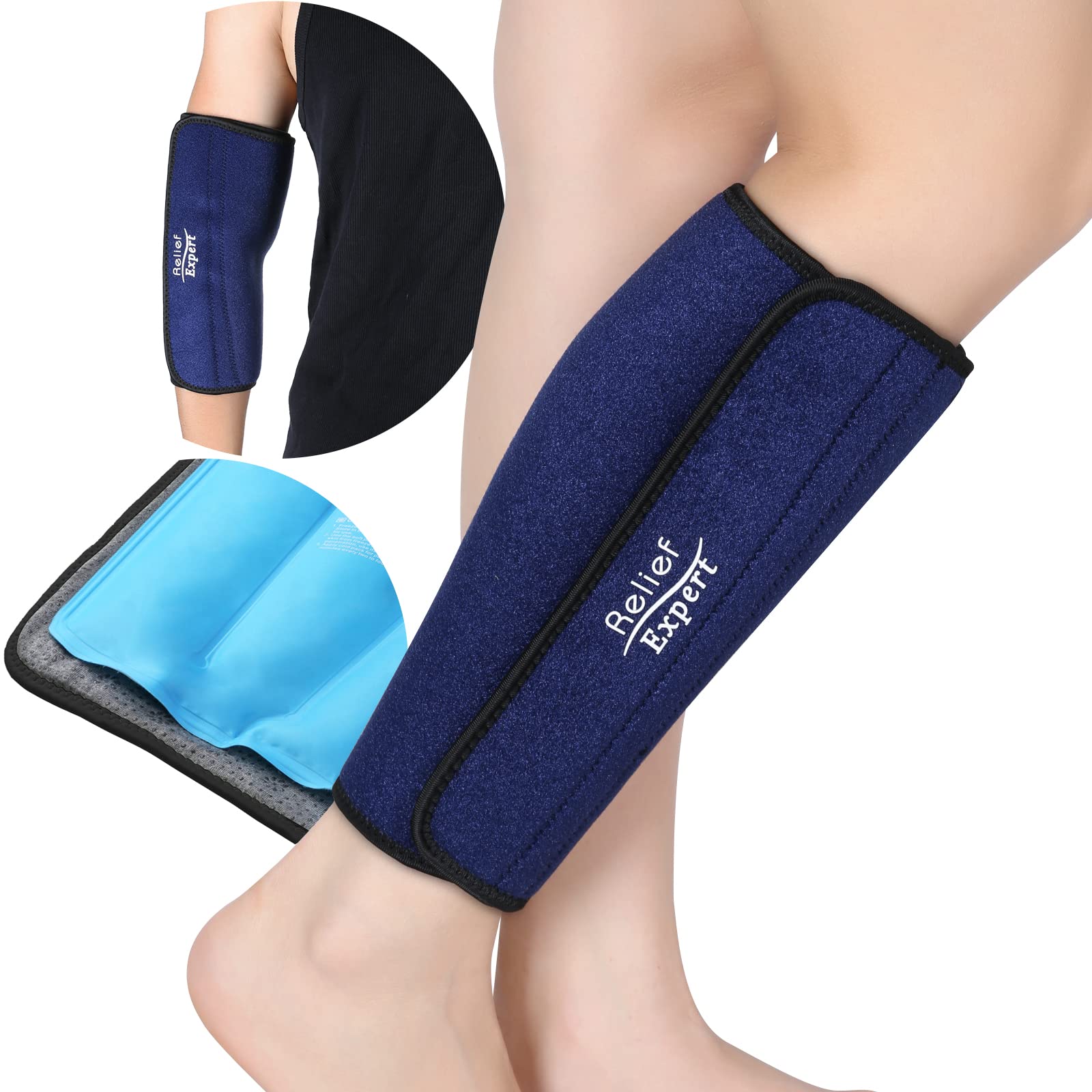 Buy Expert Shin Splint Ice Packs for Injuries Reusable Gel Leg Ice Pack