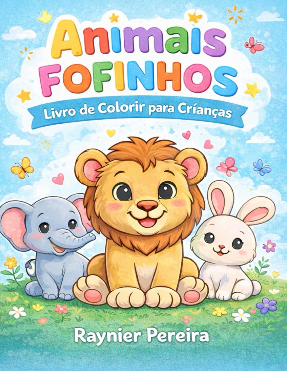 Animais Fofinhos: Livro de colorir para crianças
