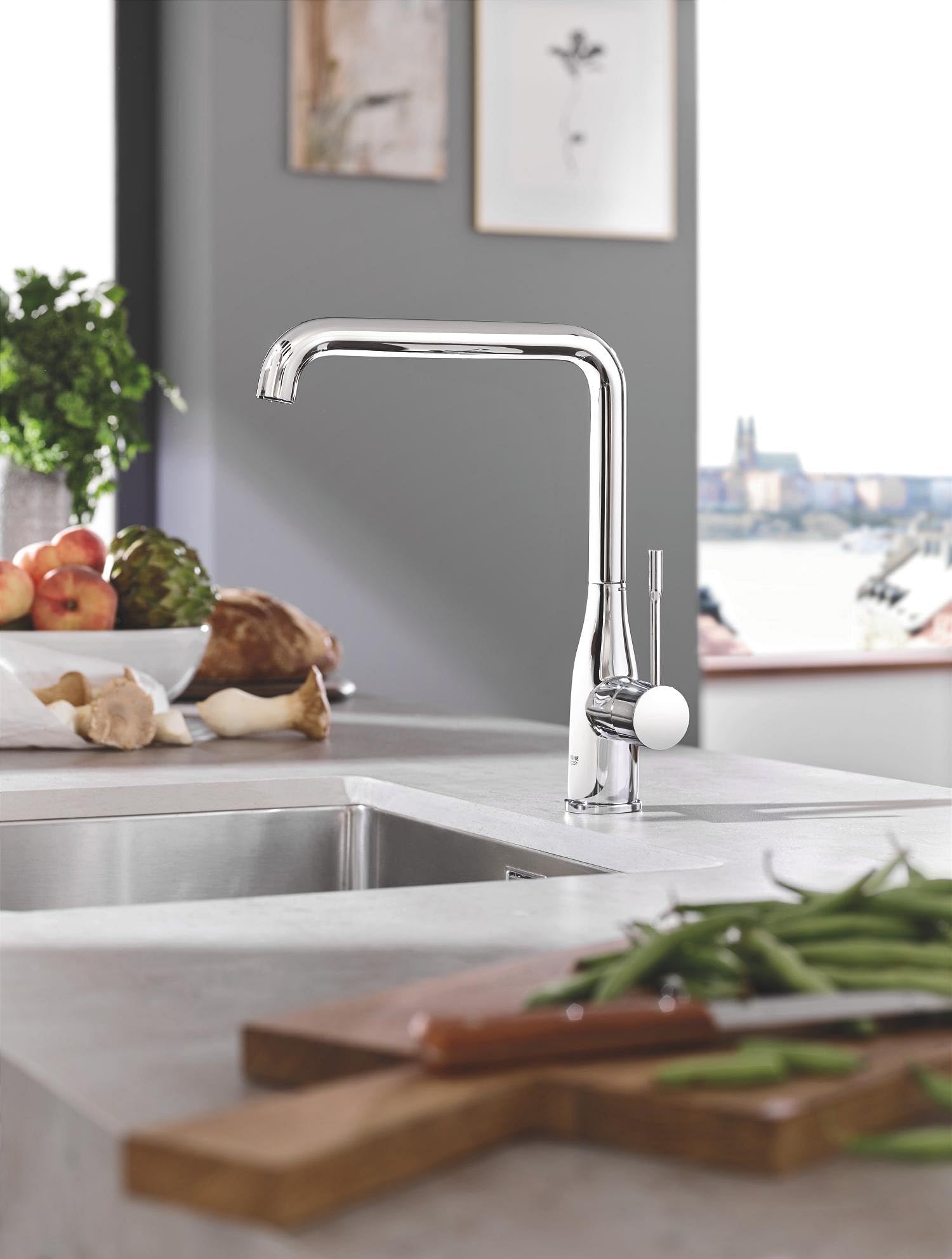 Grohe Miscelatore Monocomando per Lavello Essence New, Cromo 30269000