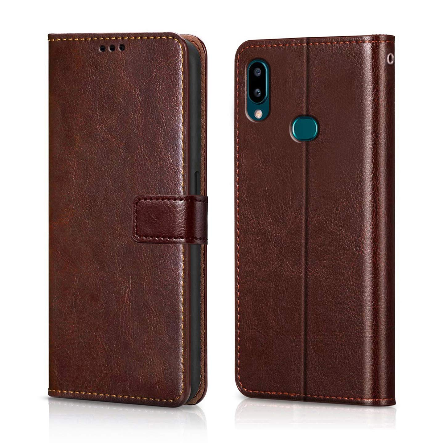 WOW IMAGINE Shock Proof Flip Cover Back Case Cover for Samsung Galaxy A10s | Galaxy M01s (Flexible | Leather Finish | Card Pockets Wallet & Stand | Chestnut Brown) (B07X5VQDT9) Amazon Price History, Amazon Price Tracker