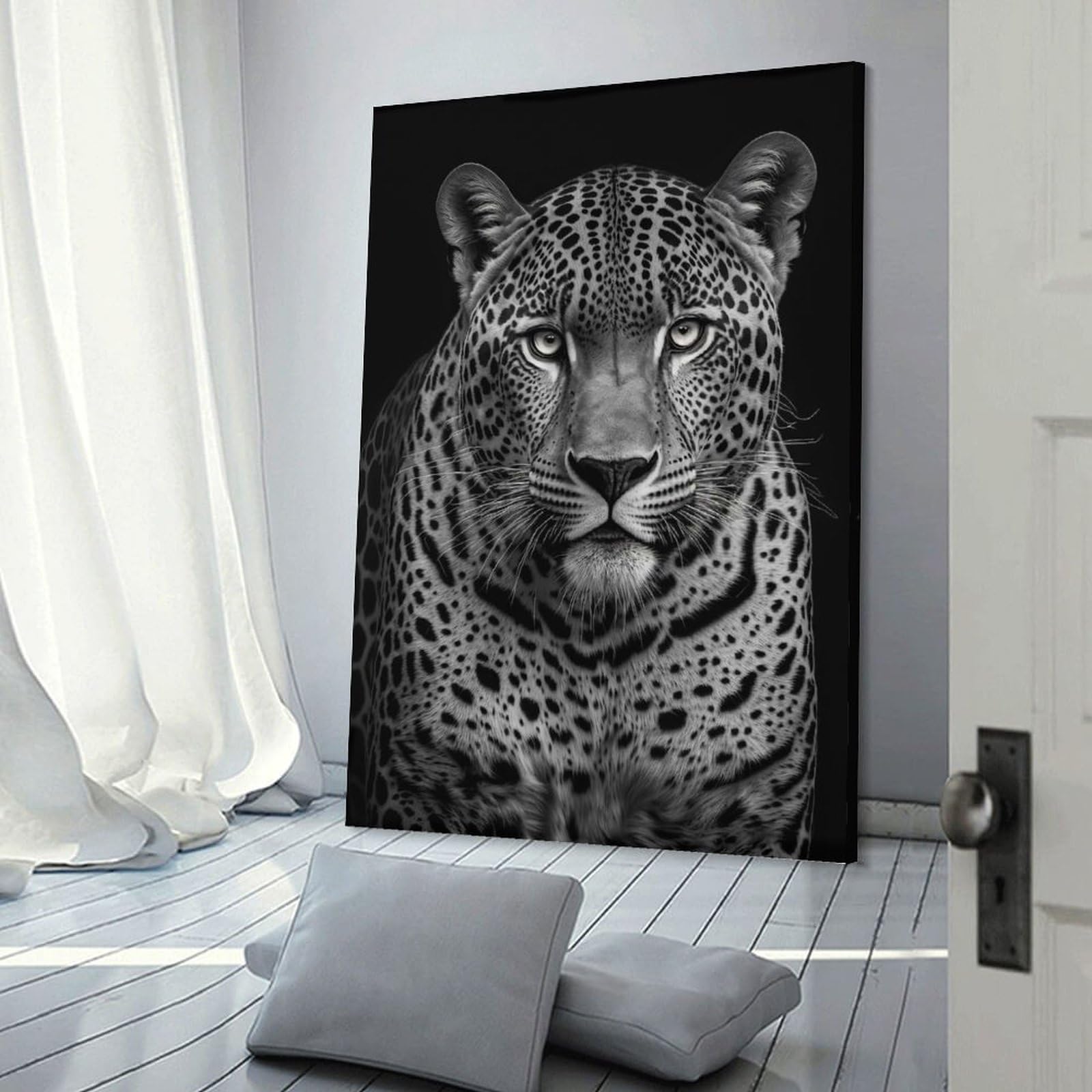 Junmoney Portrait of A Jaguar Wall Art Print 16x24inch(40x60cm), for Home, Office, Studio Or Guest Room, A Flexible Wall Accent for Shared Spaces