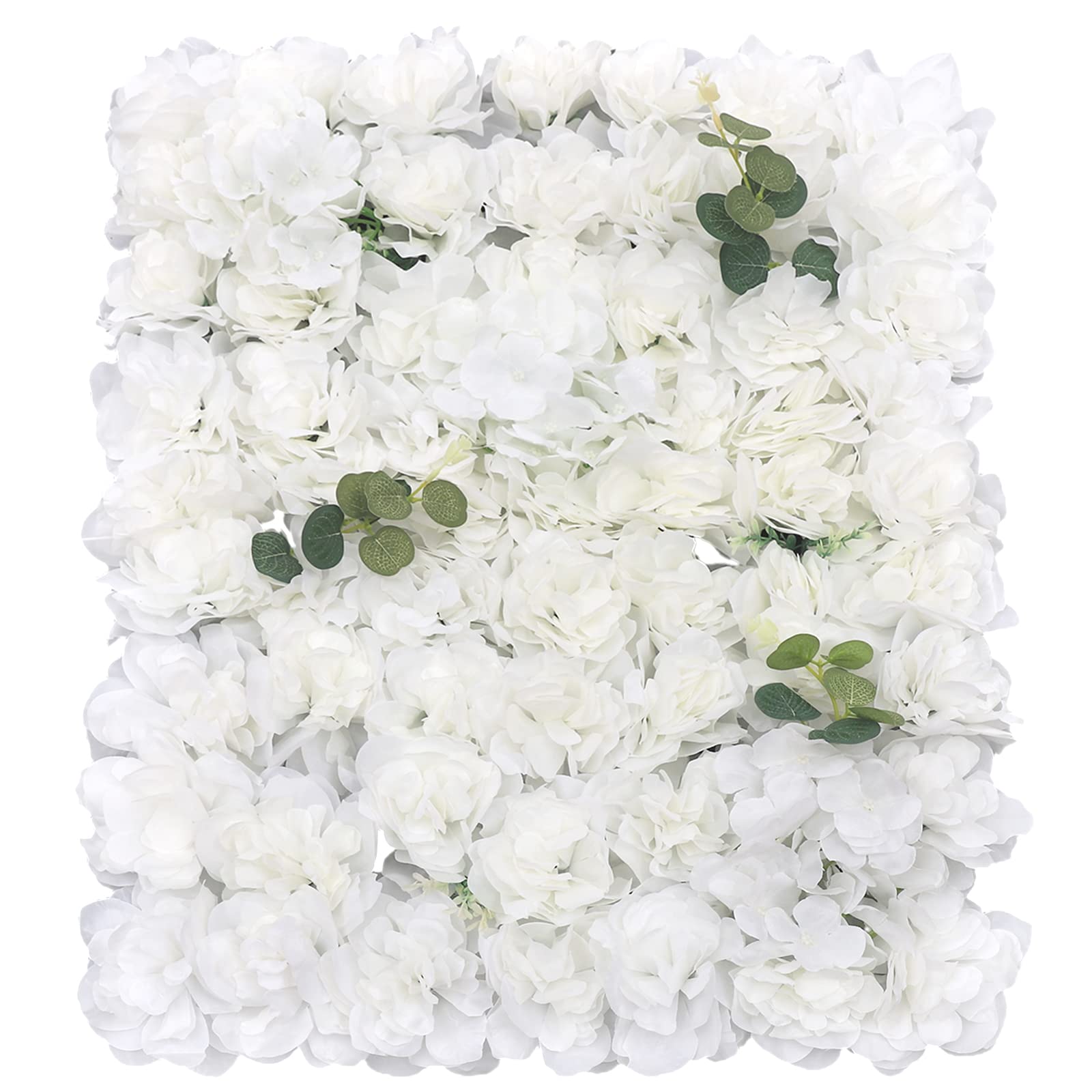12 Stück Künstliche Blumenwand Hintergrund Hochzeit Wandpaneel | 40x60cm Seidenstoff, Blumen Paneele, Wanddeko Blumen, für Hochzeit Bühne Party Heimdekoration