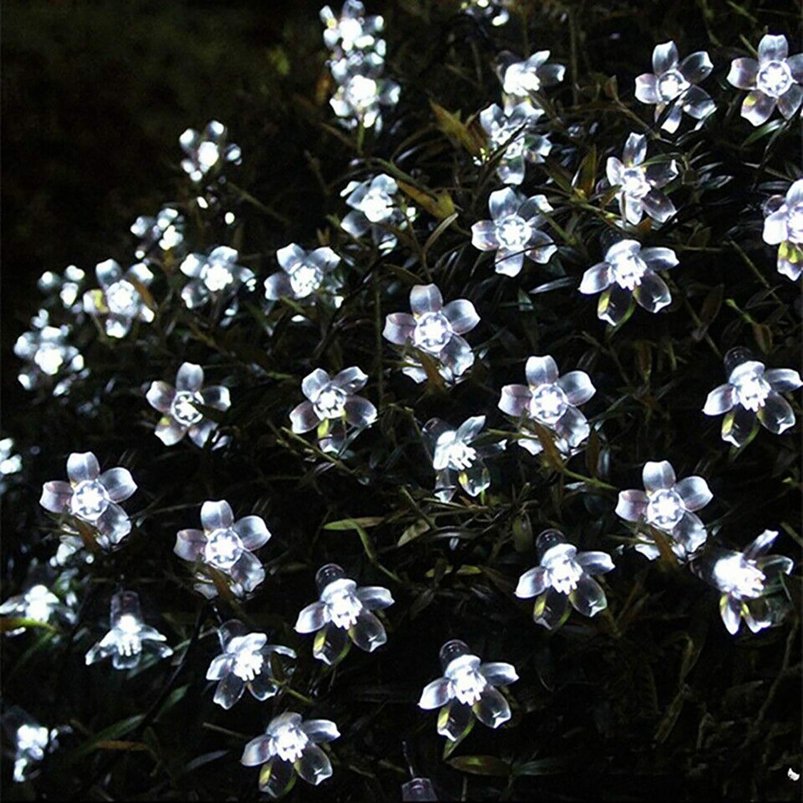 Ascension ® 20 Crystal Flower String Light Designer Fairy Light Blossom Flowers Décor for Home Plants Tree Diwali Festival Decoration Lightning (White)