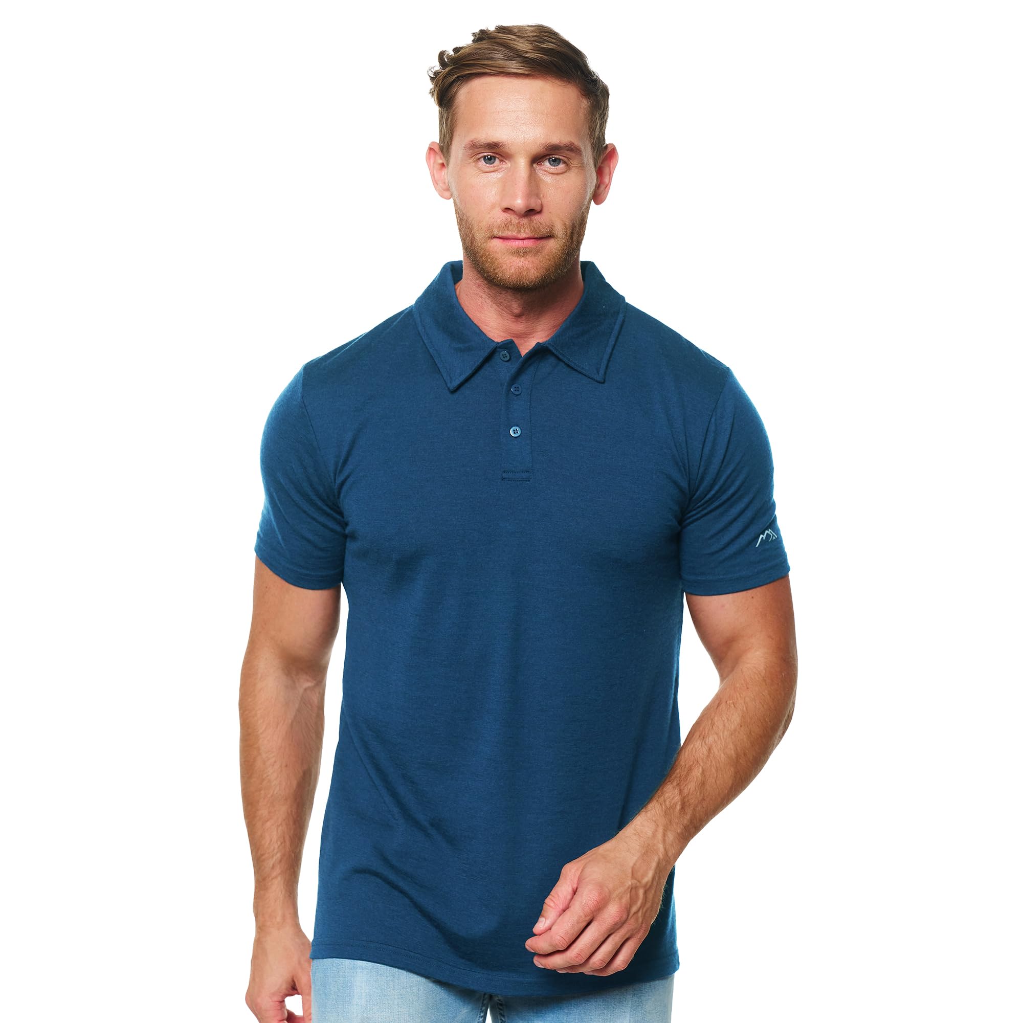 Merino.tech 100% Merinos Polo Homme - Polo Shirt Manches Courtes & Longues | Col Classique, Anti-Odeur, Régulation Thermique, Anti-Plis, Pour Le Bureau Et Les Loisirs, Lavable En Machine