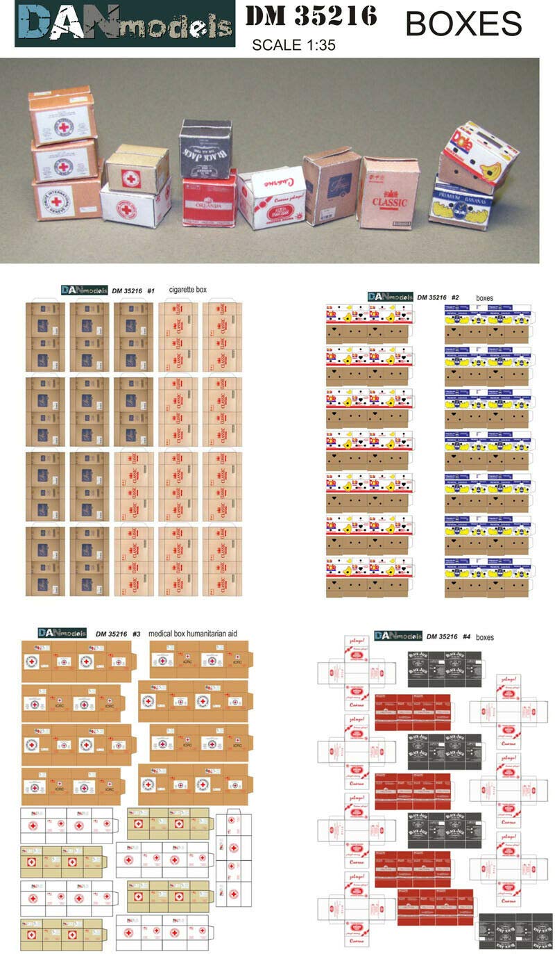 Dan Models 35216-1/35 Cigarette Boxes, Humanitarian aid. Boxes from The Banana