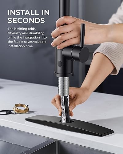 Vista 120 de FORIOUS - Llave de fregadero de acero inoxidable para cocina B07Y4Y88Y6