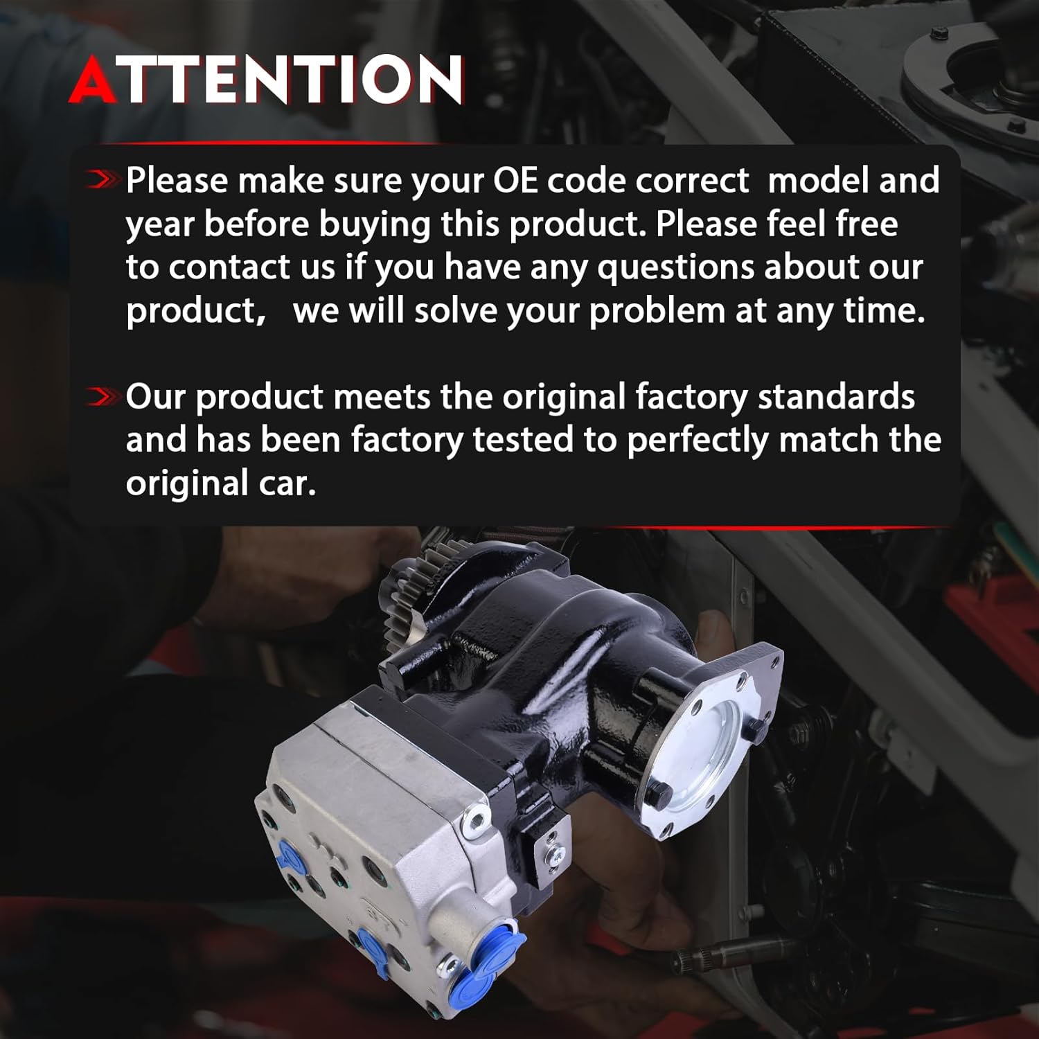 Air Brake Compressor 3689649 Replacement for Cummins ISX15 QSX15 Air Brake System Replace #3689649RX 3689649NX