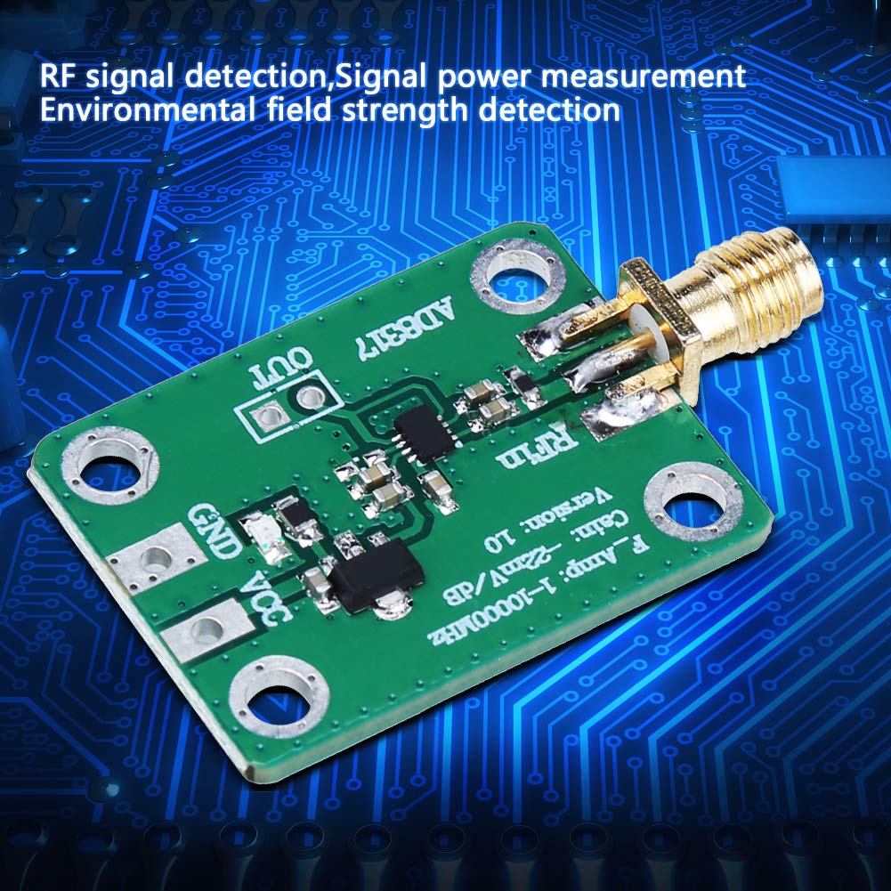 Fafeicy AD8317 Logarithmischer Detektor, HF-Signal Log Ausgangsleistung Leistungsmesser, 1M-10000MHz Controller, RSSI-Messleistungsmesser, für die -55 dBm bis -0 dBm HF-Signalerkennung