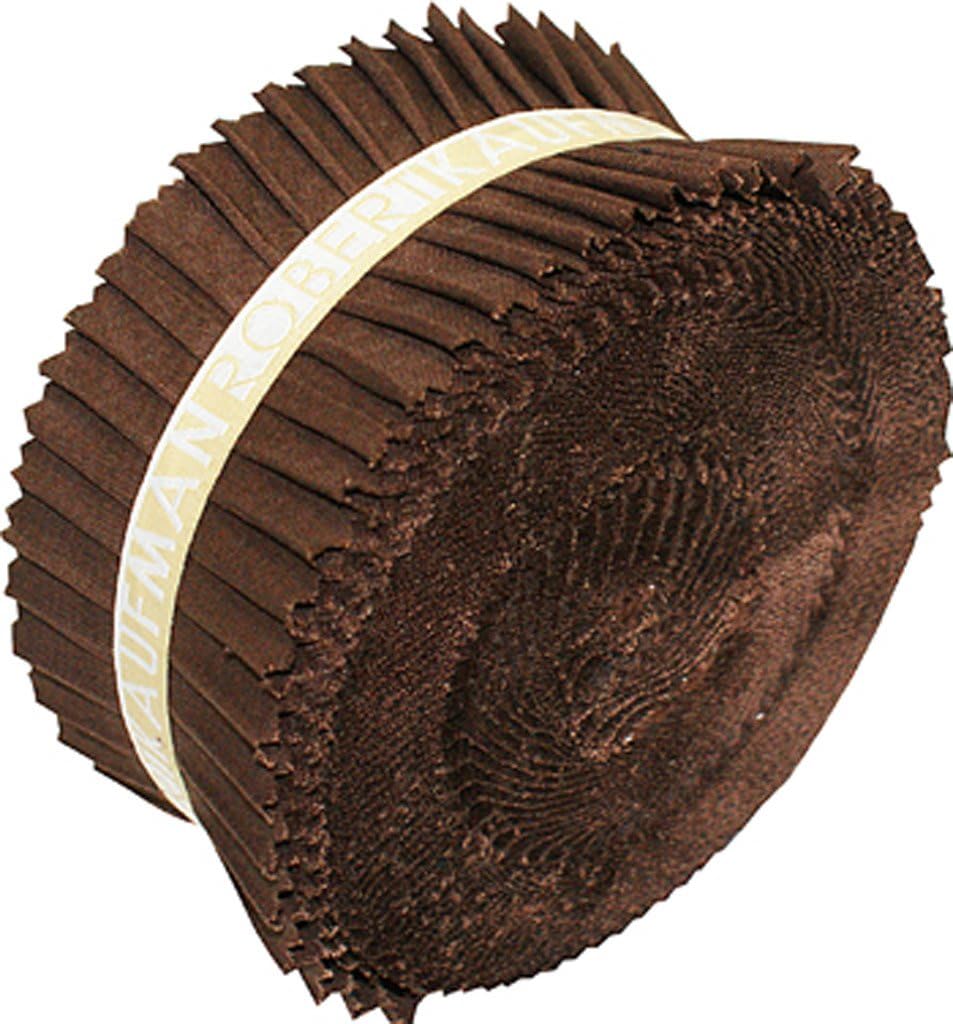 2-1/2in Strips Roll Up Kona Solids Coffee Color 40Pcs