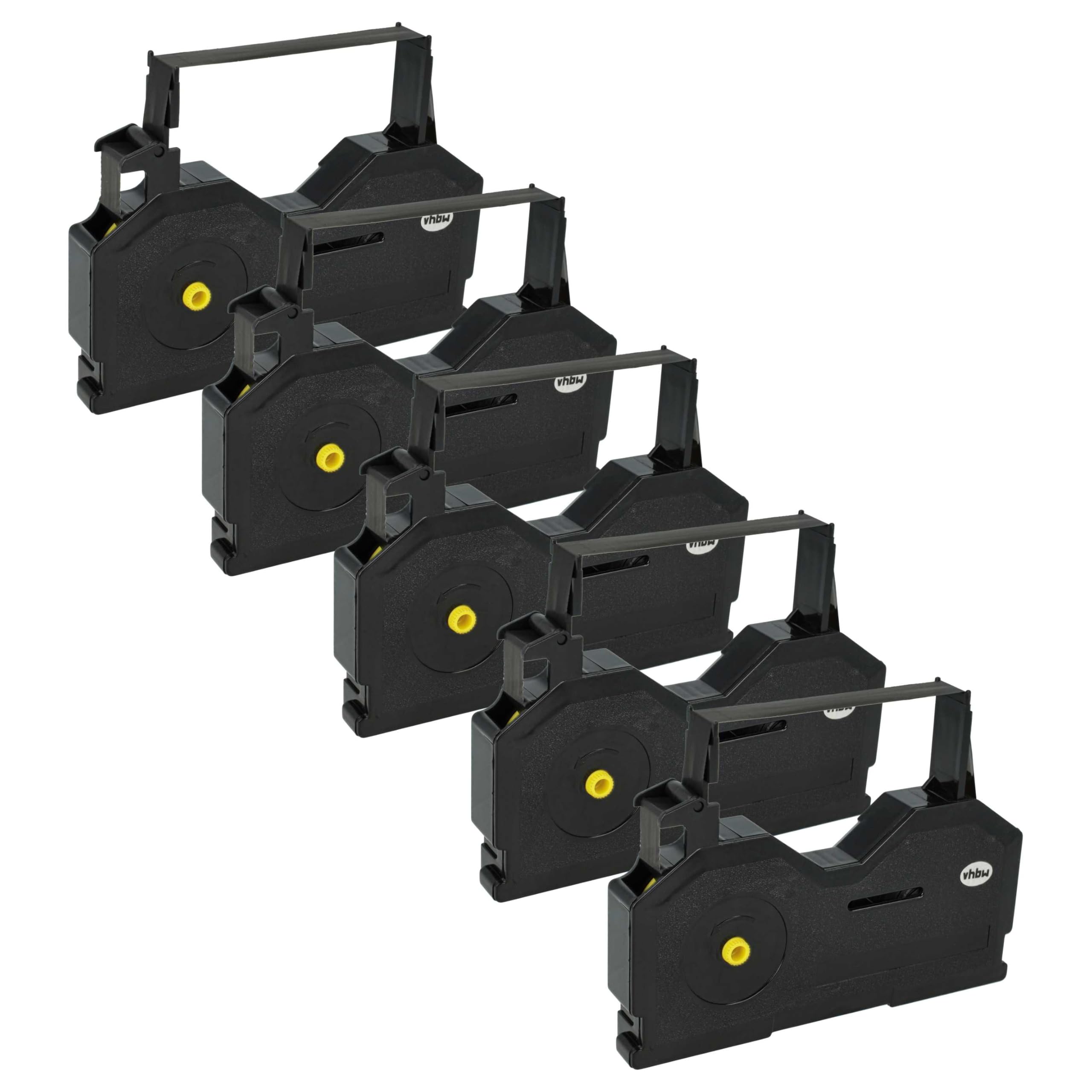 vhbw 5x Farbband Schriftband kompatibel mit Olympia Electronic Compact Schreibmaschine - Carbonband, Schwarz