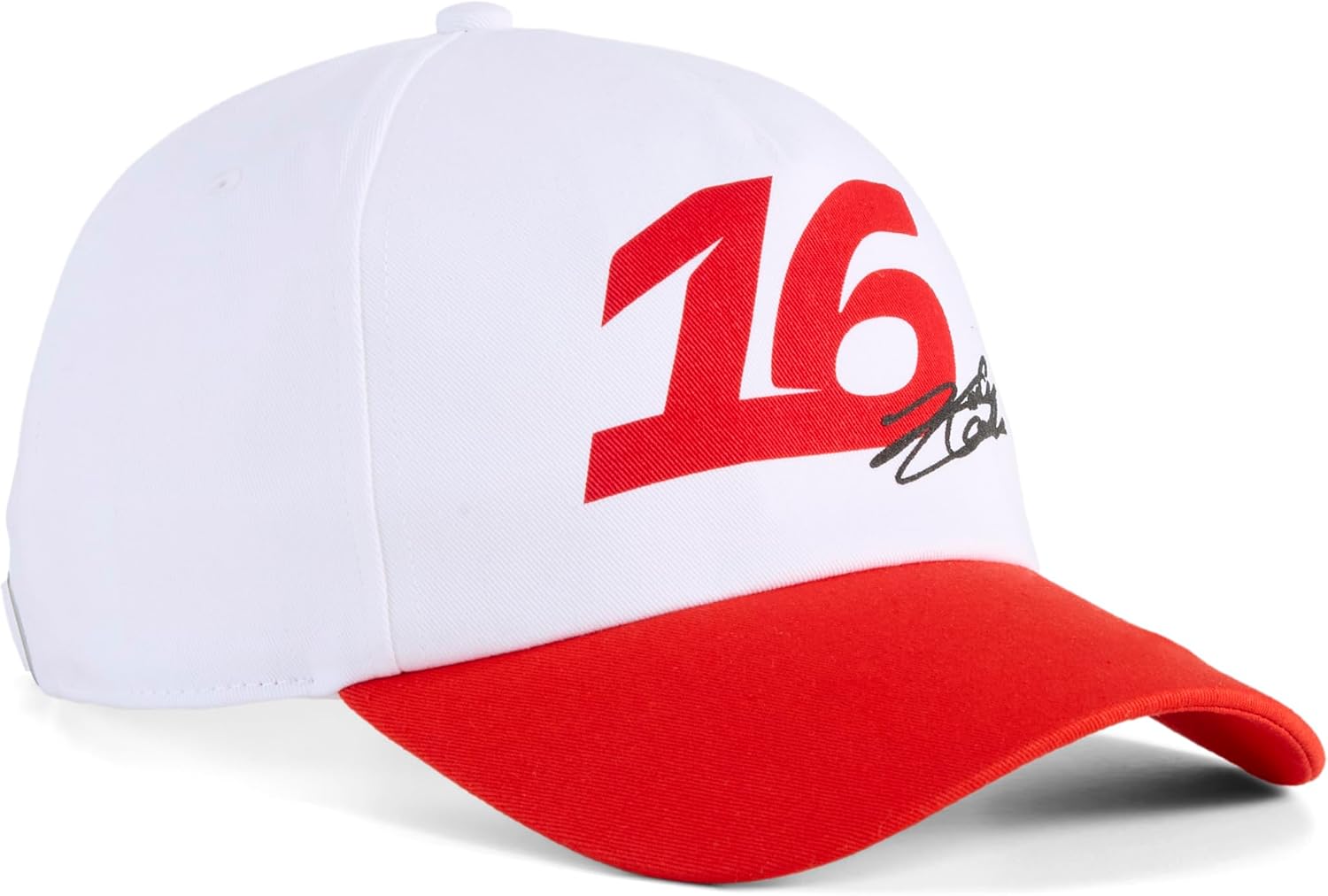 PUMA Scuderia Ferrari F1 Charles Leclerc #16 Signature Graphic Hat - White - One Size Fits Most