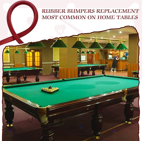 Miniatura 5 de Juego de 6 protectores de goma K66 para mesa de billar, cojines de goma para riel de billar de 8 pies para accesorios de mesa de billar