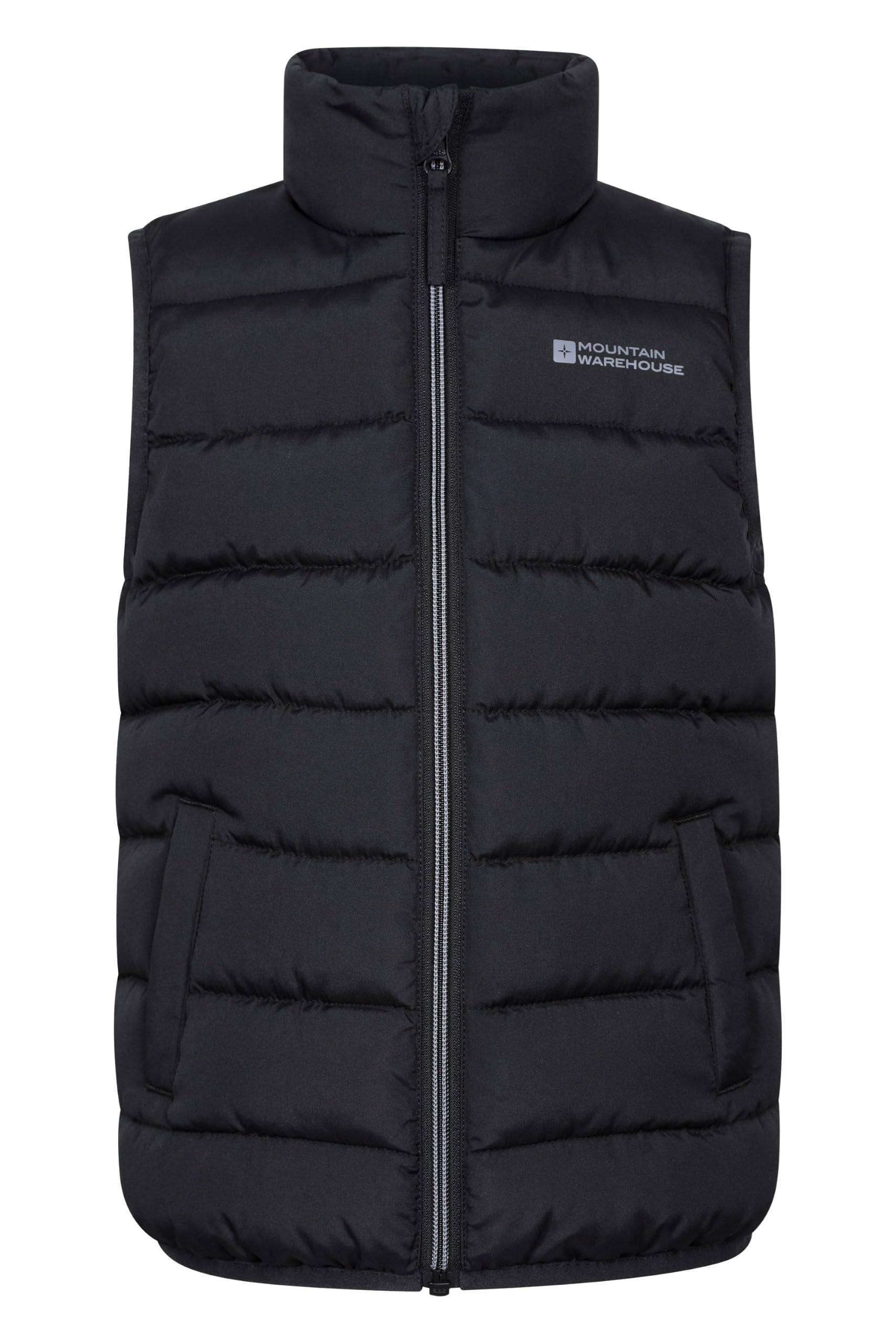Mountain Warehouse Rocko Kids Padded Puffer Gilet Jet Black 13y