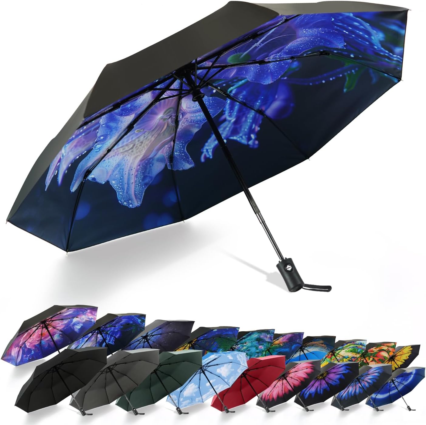 SY COMPACT Travel Umbrella Windproof Automatic Umbrellas Small Compact UV Sun Protection Factory Outlet Umbrella