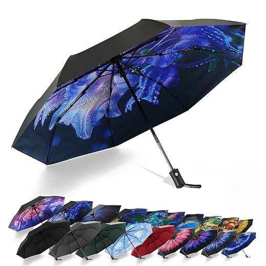 SY COMPACT Travel Umbrella Windproof Automatic Umbrellas Small Compact UV Sun Protection Factory Outlet Umbrella