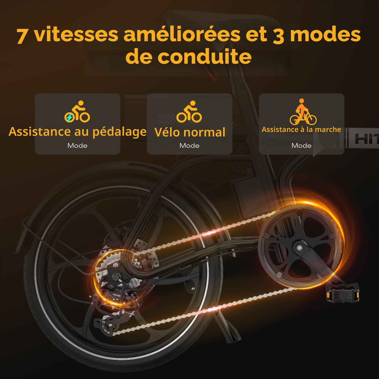 HITWAY Vélo électrique, Pliable E Bike 16/20 Pouces, Moteur 250W, Vitesse Maximale 25km/h, Batterie Lithium-ION 36V 9Ah, Autonomie 35-70/40-65km, Ville E-Bike Urbain Pedelec pour Adultes
