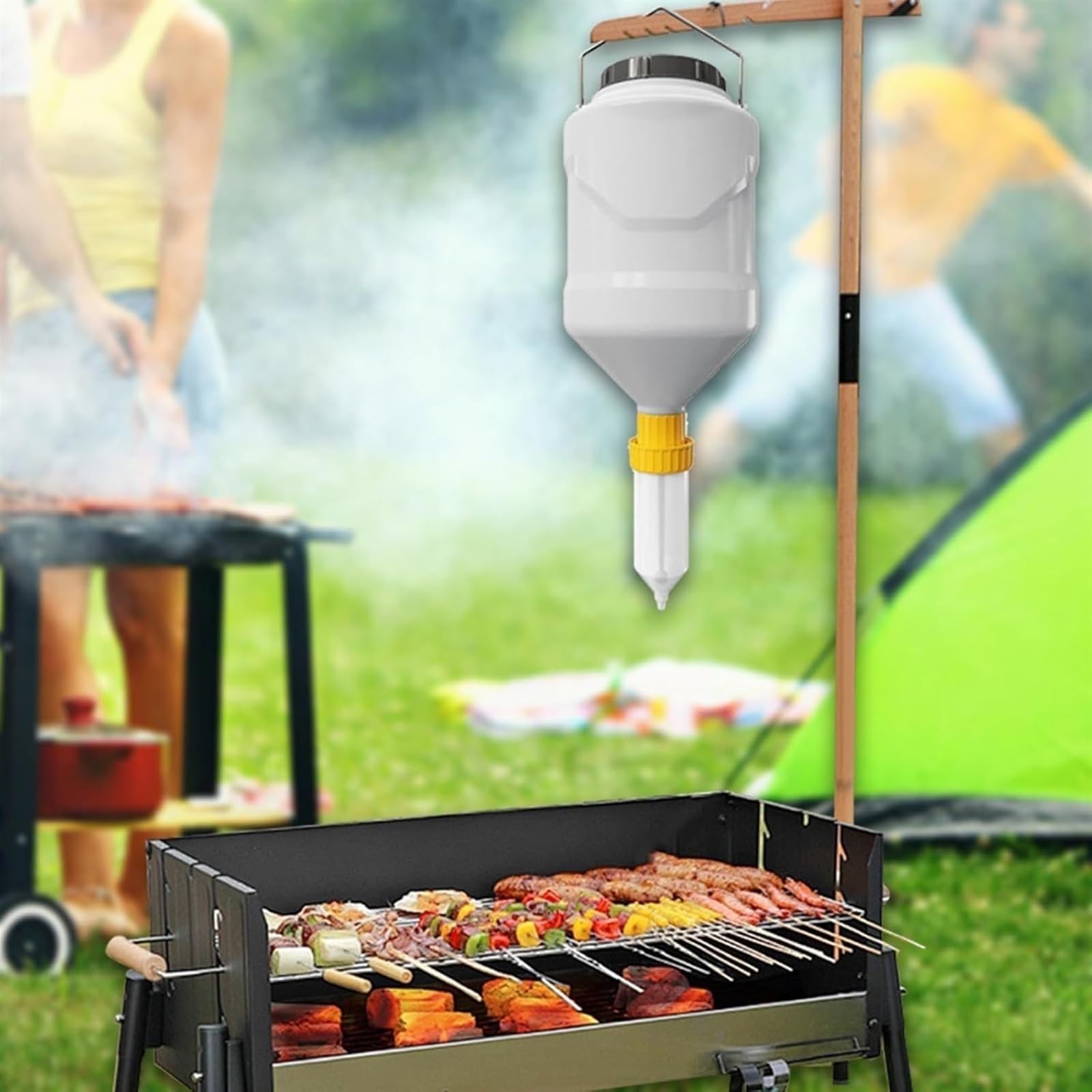 Dispenser for Salsa da Appendere da 5,5 L, Bottiglie di Ketchup da Spremere, Dispenser for Salse Ricaricabile, Bottiglia for Condimenti for Insalata for Cucina, Barbecue, Campeggio all'Aperto, Picnic