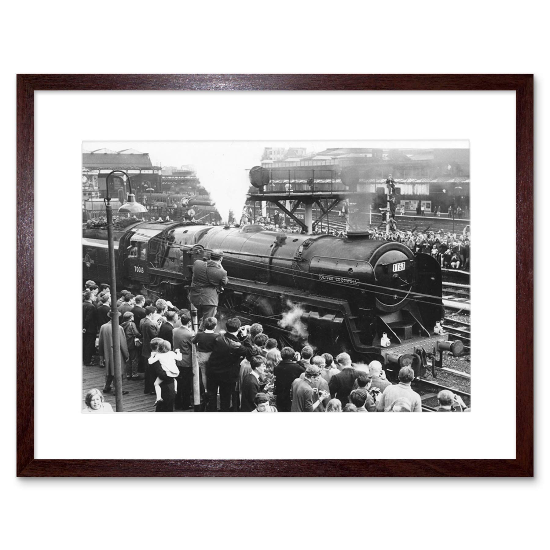 Wee Blue Coo Locomotive Train Steam Oliver Cromwell Engine Framed Wall Art Print