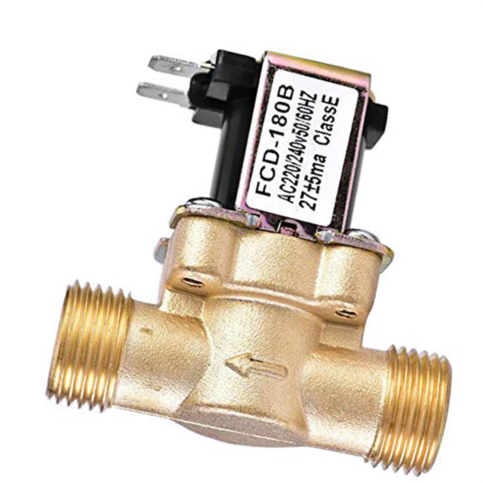 QEFHSVVZE 12V 24V 220V DN20 Brass Electric Solenoid Valve Water Air Inlet Flow Switch for Solar Water Heater Valve 1Pcs(12v,1/2inch)