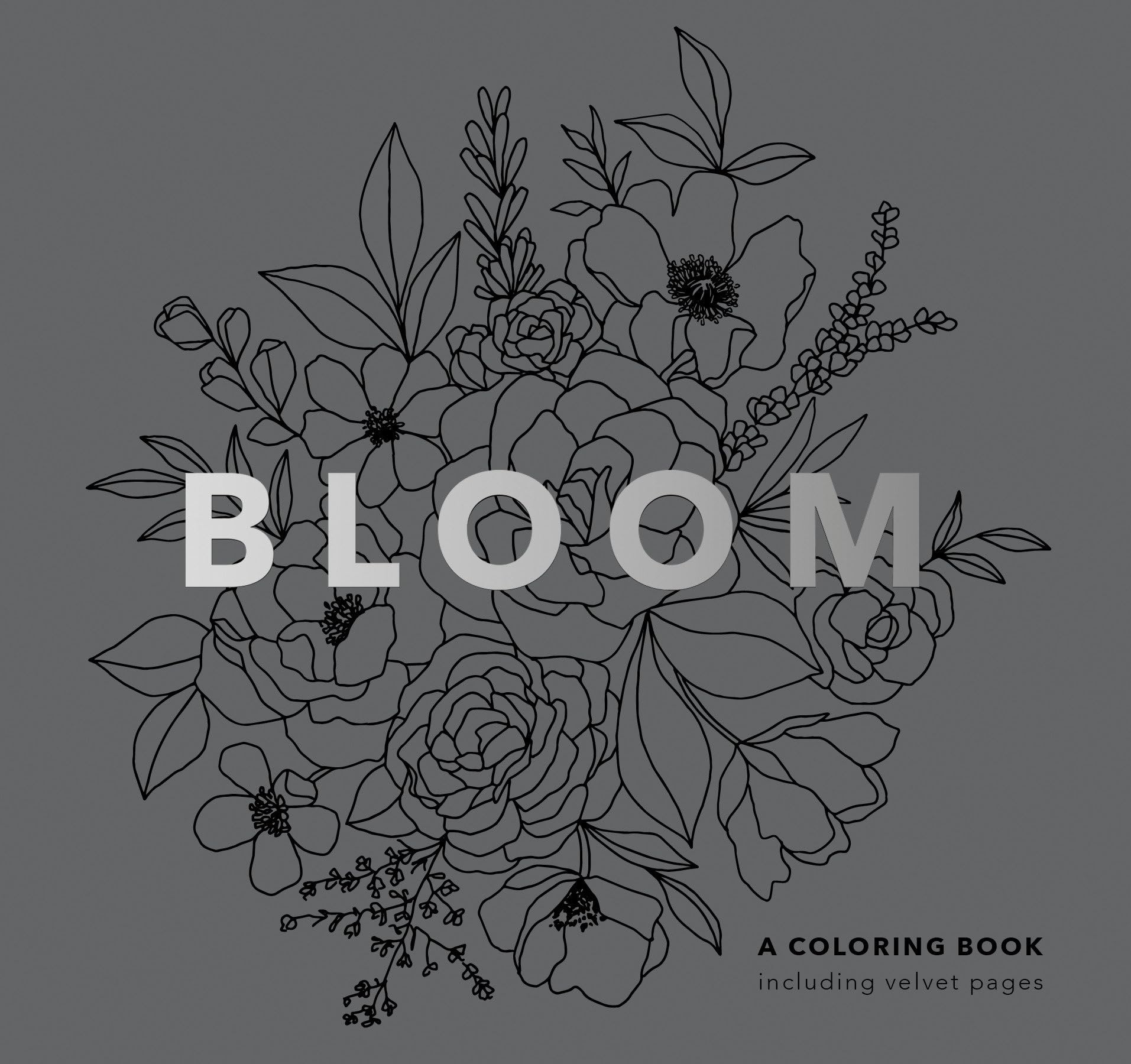 Bloom (Mini): Pocket-Sized 5-Minute Coloring Pages: Pocket-Sized 5-Minute Floral Coloring Book for Kids, Teens, and Adults (Travel Activities)