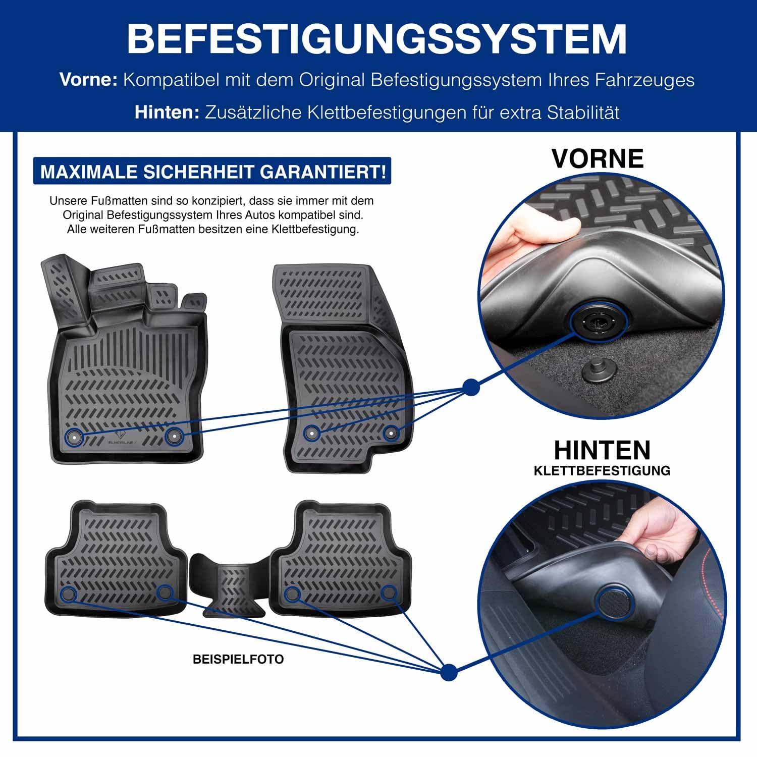 Tappetini in velluto per Citroen C4 Spacetourer (2013-2018, minivan