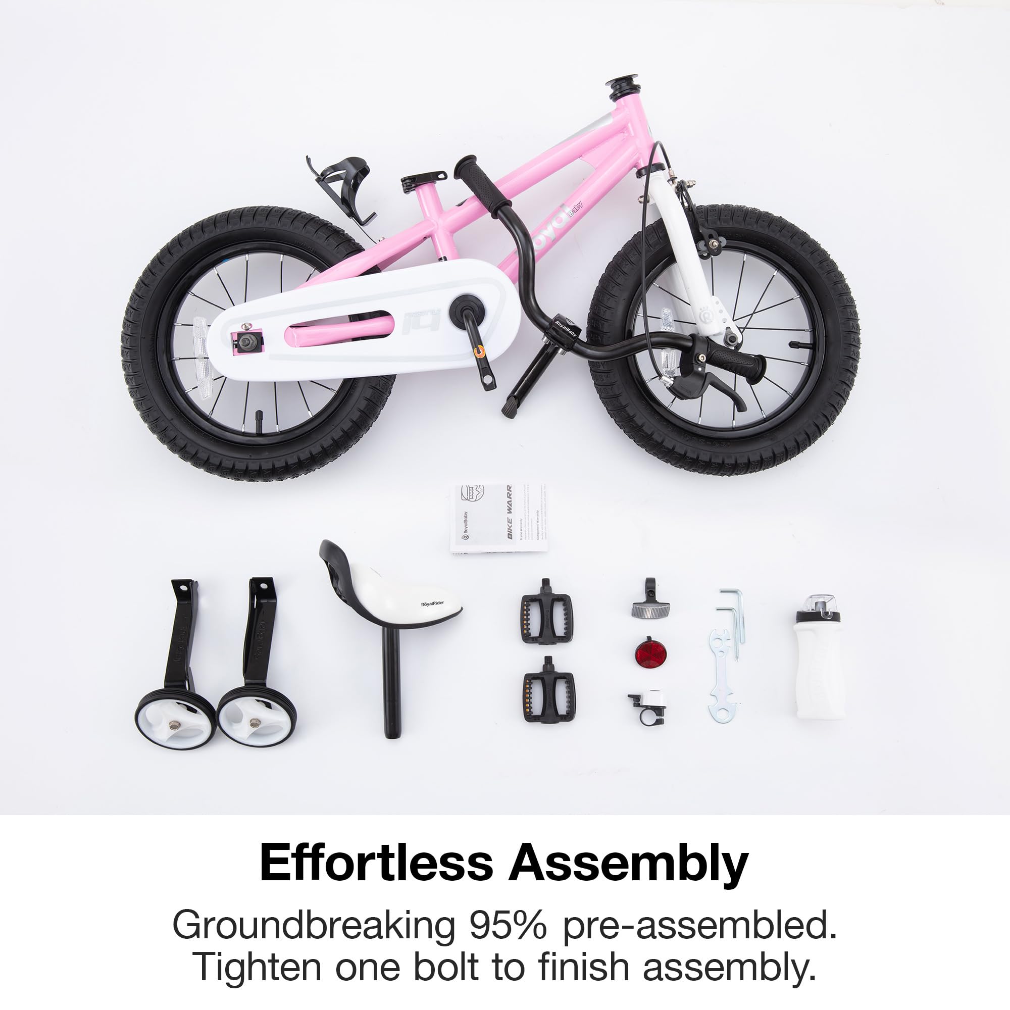 RoyalBaby Kids Bike EZ Freestyle Training Free Balance to Pedal Easy Learning Bicycle, 12-18 Inch for Toddlers to Big Kids