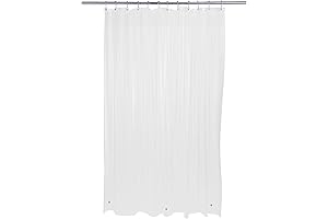 Bath Bliss Clear Frost Translucent Shower Curtain Liner