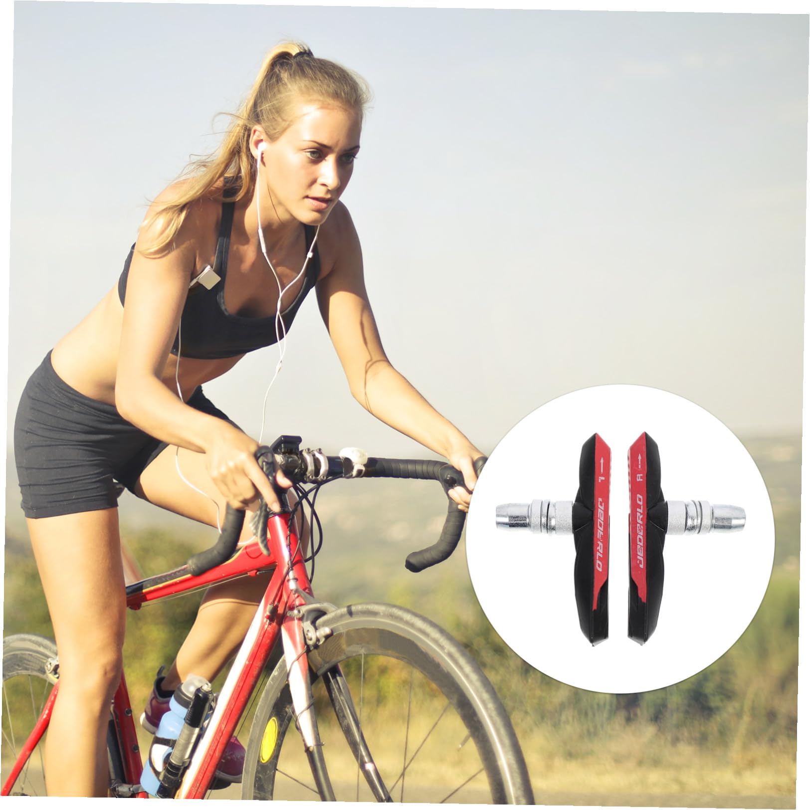 SUPVOX Plaquettes De Frein De Vélo Plaquettes De Frein Cantilever Blocs De Frein De Vélo Excersize Plaquettes De Frein De Route pour Vélo Chaussures De Frein Universelles Plaquettes De