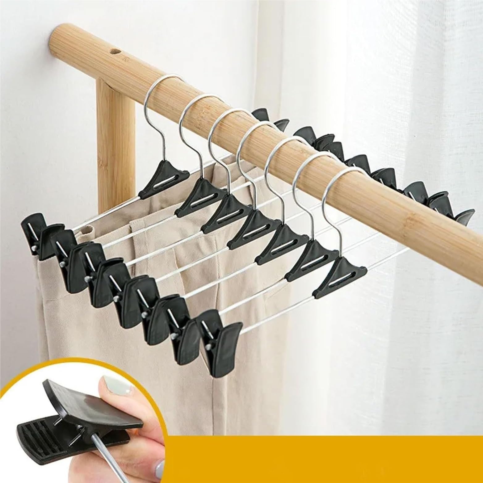 Perchas Camisas Perchas De Clip De Metal para Ropa, Pantalones Costeros, Falda, Vestido, Perchero, Perchero para Colgar Ropa, Calcetines, Sujetadores Hombros para Perchas(5pcs)