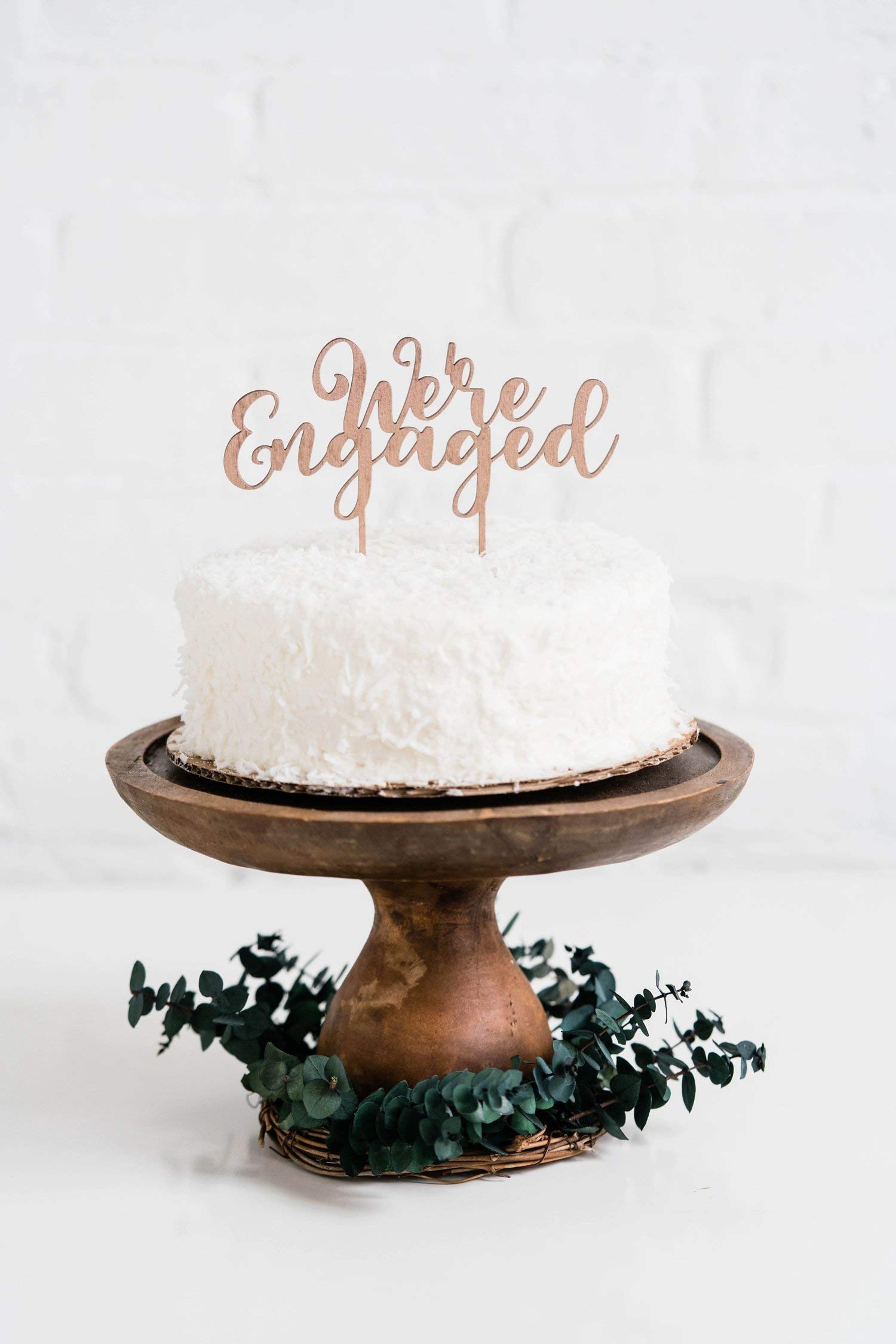 Buy We're Engaged Cake Topper Custom Wedding Cake Topper Cake Topper