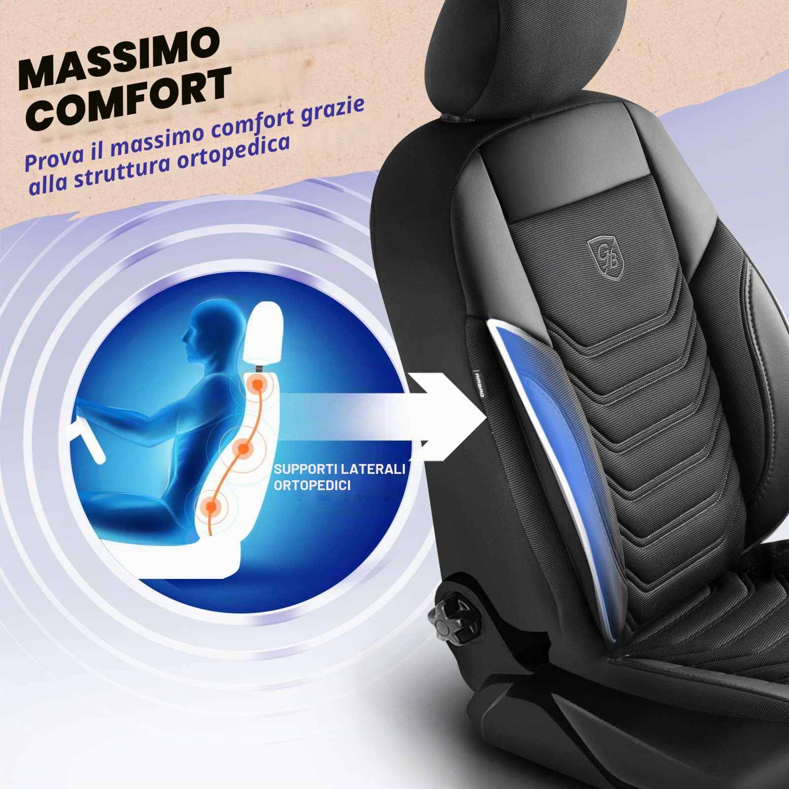 Coprisedili universali per auto e SUV – Coprisedili anteriori di alta qualità, in tessuto piqué, nero e grigio, compatibile con airbag, coprisedile per auto, set di montaggio incluso