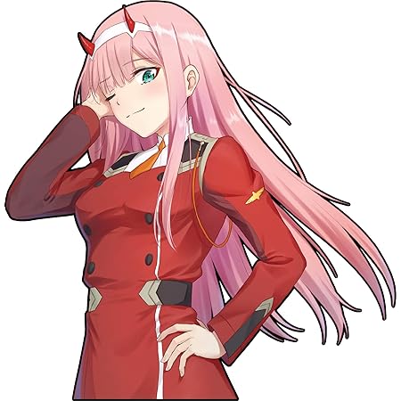 amazon com darling in the franxx zero two anime decal sticker for car truck laptop 6 0 x 5 8 automotive