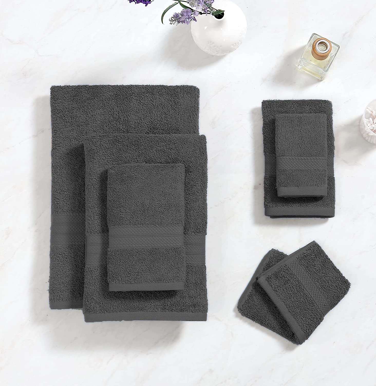 1-24 Pack 100%Egyptian Cotton Luxury Face Towels Flannels Wash Cloth