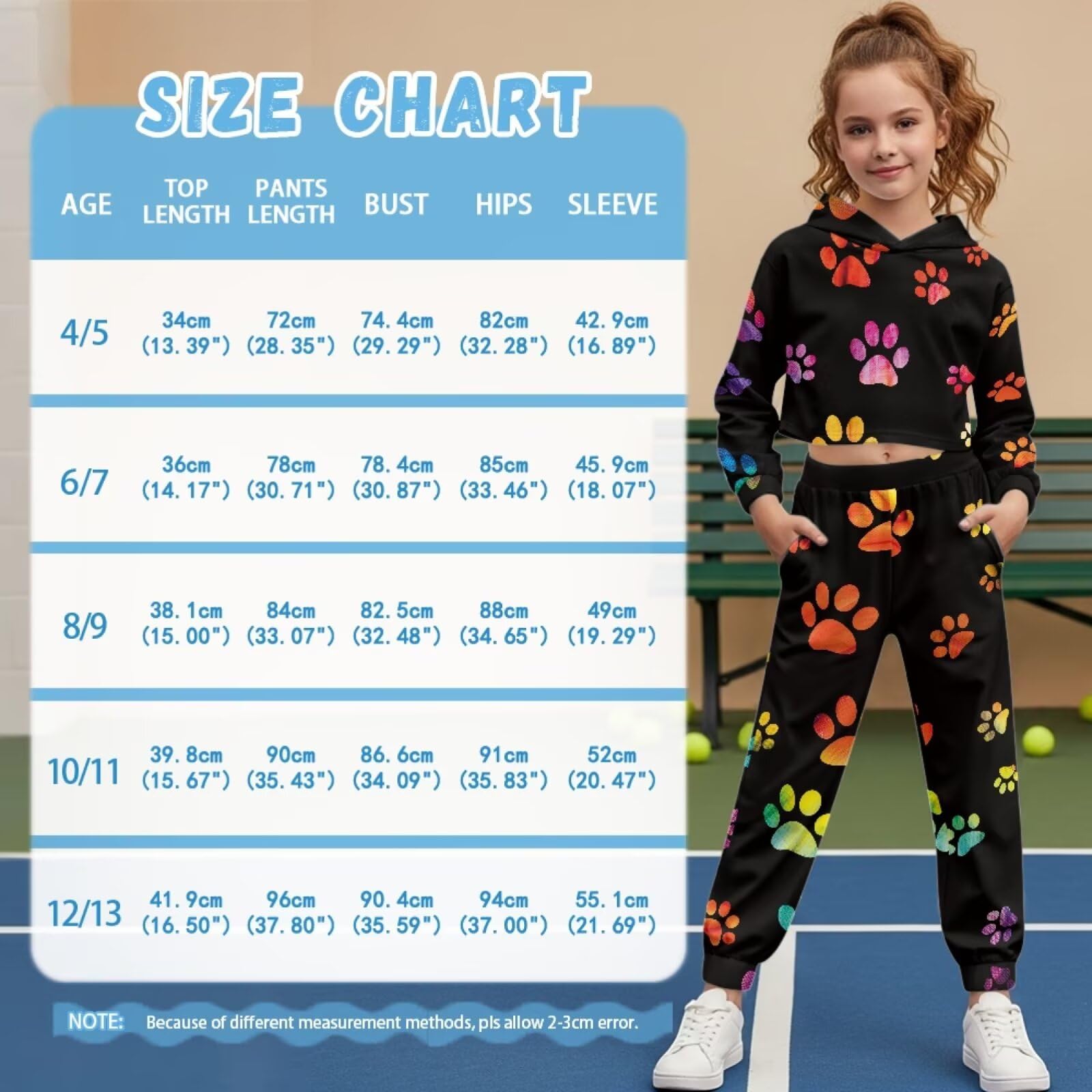 Dziewczęcy kombinezon dresowy, 2-częściowy zestaw z kapturem z długim rękawem, bluzy i spodnie dresowe, dziecięca bluza z kapturem, jesienny dres dla dziewczynek