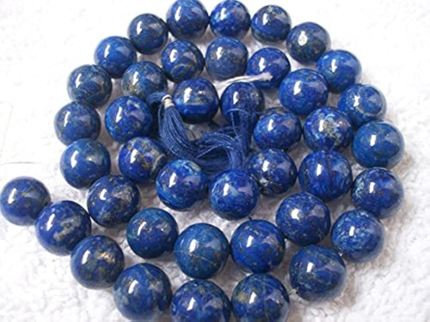 Lapis lazuli naturel 9-10mm perles rondes lisses pour bijoux d'exception